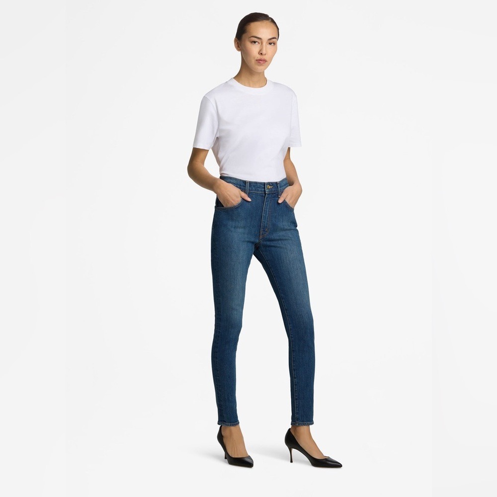 ST‎ JOHN High Rise Skinny Jeans Medium Wash Stretch Cotton Size 8